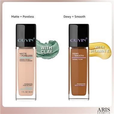 Úplné pokrytie Klasický bezolejový tekutý základ zo slonoviny